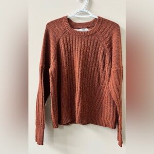 American Eagle Outfitters Ribbed Rust Sweater